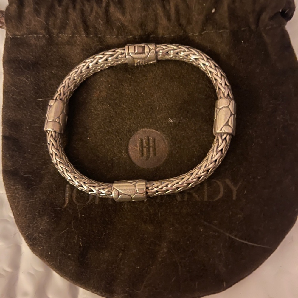 John Hardy Silver Woven Bracelet